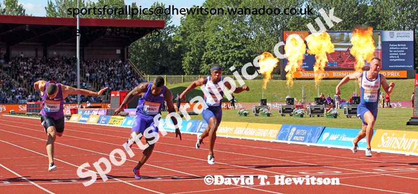 Mens 100 metres final, IAAF Diamond League, Birmingham. Photo: David T. Hewitson/Sports for All Pics